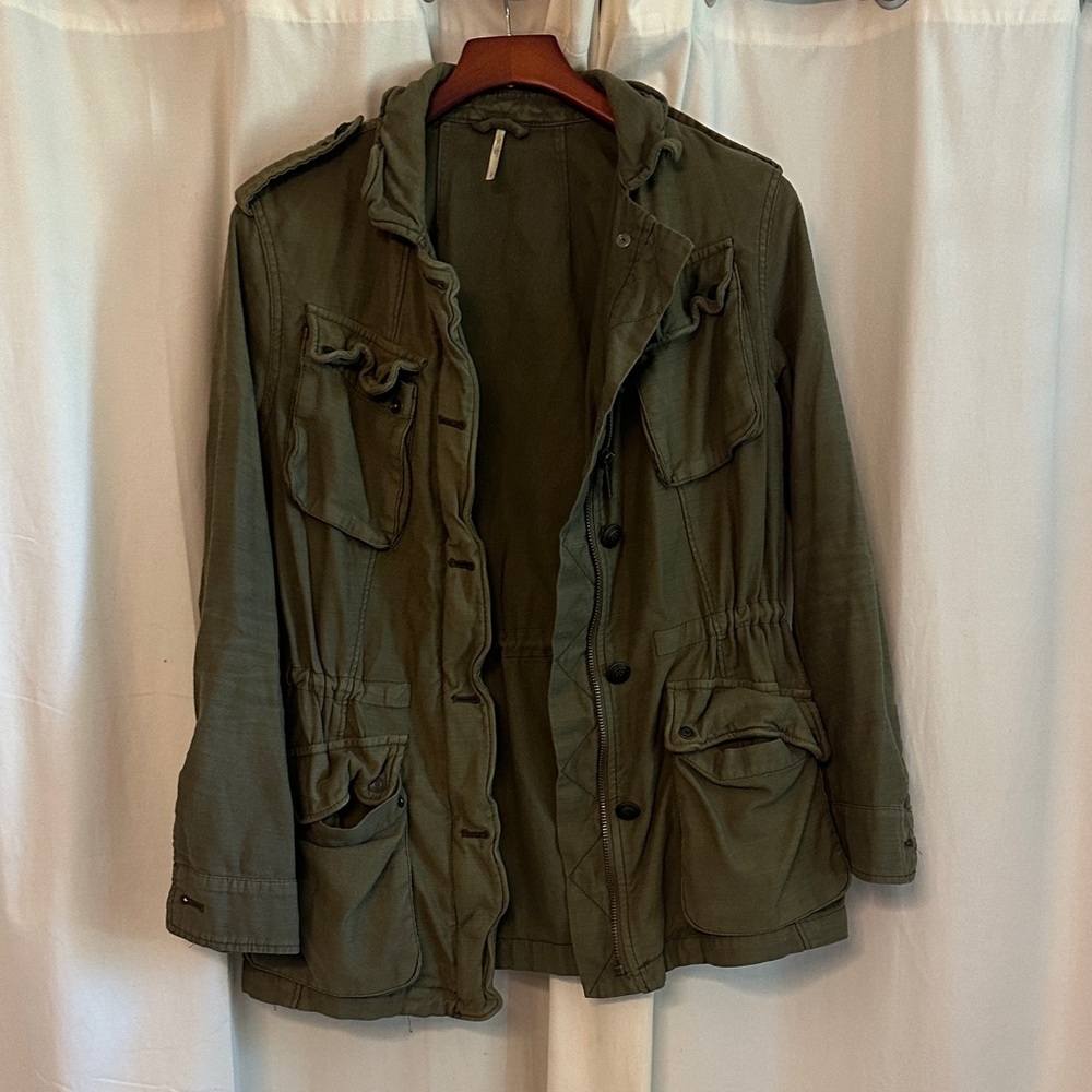 Olive Green Utility/military Jacket by free people